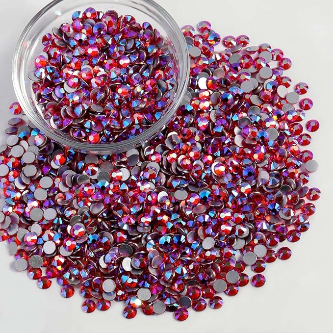 Beadsland Flatback Rhinestones Bulk, 14400pcs Rhinestones for Nails Crafts Clothes DIY Decoration, Hyacinth AB, SS16, 3.8-4.0mm