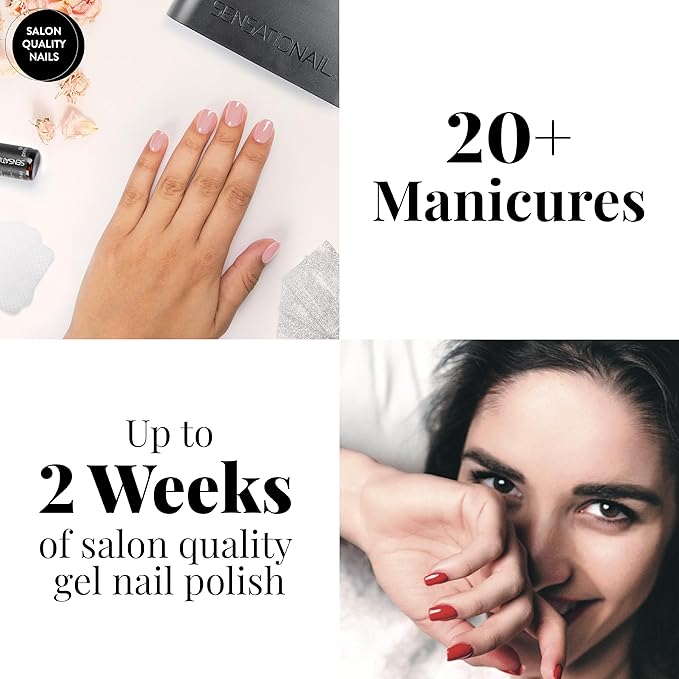 Sensationail Gel Nail Polish Color Kit, UV Everyday Multicolor Gel Nail Colors, Salon Quality, High Shine, Glossy Finish, Durable & Fast-Curing, Long Lasting, 10 Piece Giftable Set