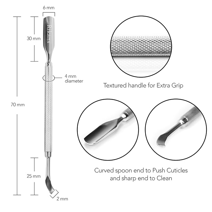 Cuticle Pusher Nail Art & Uv Gel Nail Polish Remover Tool for Fingernail Polish Manicure pedicure cuticle trimmer. (Nail Cuticle Cleaner)