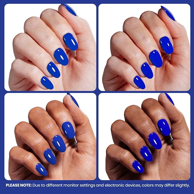 Beetles Blue Gel Nail Polish - Royal Blue Color Gel Polish 15ml Soak Off Uv/LED Nail Lamp Nail Art Design Manicure Salon Diy Home for Women