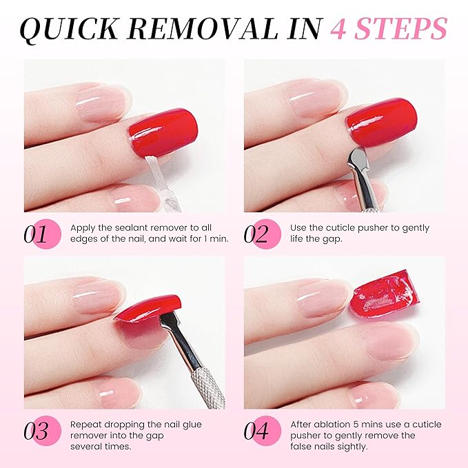 Nail Glue Remover for Press On Nails and Nail Tips Professional-grade nail glue remover specifically designed to safely dissolve adhesive 1.69 fl oz (30ml, 1pcs)