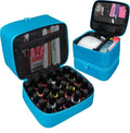 ButterFox Nail Polish Organizer Storage Case, Fits Nail UV Dryer Light and 30-40 Bottles Depending On Bottle Sizes, Nail Supplies Organizer (Sky Blue)