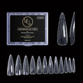 Dual Nail Forms ALMOND Extension Structure Poly gel Nail Forms Full Cover Molds 12 Sizes for Solid Gel Glue Art Design Salon&DIY