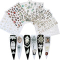 NAIL ANGEL 7Sheets Nail Art Adhesive Sticker Sheet 3D White Wedding Frame Shapes Nail Art Decoration 10310