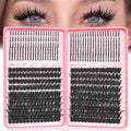 Lash Clusters with Spikes, 120D+150D Eyelash Clusters Extensions Individual D Curl Fluffy Wispy False Eyelashes DlY Manga Lashes Extension (12-22mm, Lash Clusters)