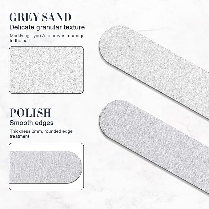 25 Pack Natural Wooden Nail Files | Dual Grit 180/240 (Coarse/Fine) for Salon, Home & Travel |Disposable Nail Files Nail Care Essentials