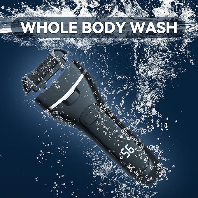 Electric Callus Remover for Feet with 3 Roller Heads 2 Speed Rechargeable Waterproof Foot File Perfect for Dead Hard Cracked Dry Skin