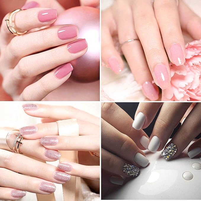 Vishine 24 PCS Soak Off UV Gel Nail Polish Plain Range - 22 Color Gel Polish & No Wipe Base and Top Coat Starter Set 02