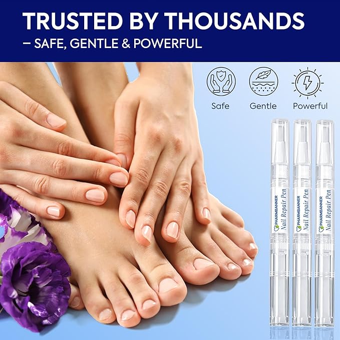 Nail Fungus Treatment Extra Strength: 25% Undecylenic Acid Formula - Toenail Fungus Treatment Kit with 5 Pens & Nail File for Ingrown Nails, Discoloration & Brittle Nails