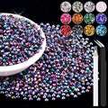 8000PCS 3mm Resin Jelly Rhinestones in Bulk (Purplish Black AB), Bedazzling Flatback Crystals Rhinestones for Crafting DIY Nail Decoration, Gems Diomand Charms for Tumbler Shoes Clothing Fabric