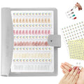 60 Magnetic Nail Swatch Book,Leather Nail Color Display Book with 72 Magnetic Tips & Number Labels,Professional Nail Salon Color Display Book for Easy Preview & Storage Silver