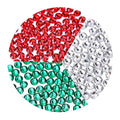 4320 Pieces Rhinestones for Christmas Decoration Flatback Glass Crystal Red Clear Green Rhinestone for X-mas Crafts DIY Nails Makeup Face Clothes Shoes(SS20,4.8-5.0MM)