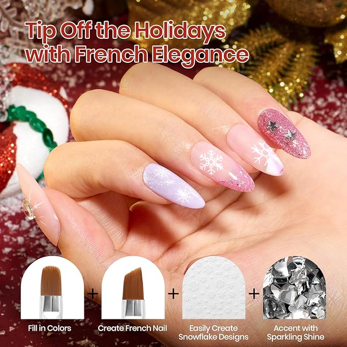 Beetles Nail Art Brushes 8pcs – Crystal Nail Art Tools 5pcs Double-ended Nails Dotting Tool, 3pcs Striping Liner Brushes for Nails with Charms and Stickers DIY Manicure Design Tools