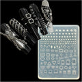 3D Rivet Gel Nail Art Mold Silicone Tools Nails Manicure Design Multiple Shapes Buckle Small Model Resin Zipper Molds for Accessories Supplies