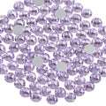 Beadsland Flat Back Crystal Rhinestones Round Gems for Nail Art and Craft Glue Fix, Violet, 3.0-3.2mm, SS12/1440pcs