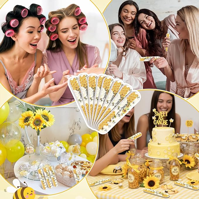 50 Pcs Sweet as Can Bee Baby Shower Party Favors Bee Mini Nail Files Spring Baby Sower Decorations Honeybee Emery Board Gender Reveal Party Souvenir Gift Bag Stuffers for Guest Winners Prizes