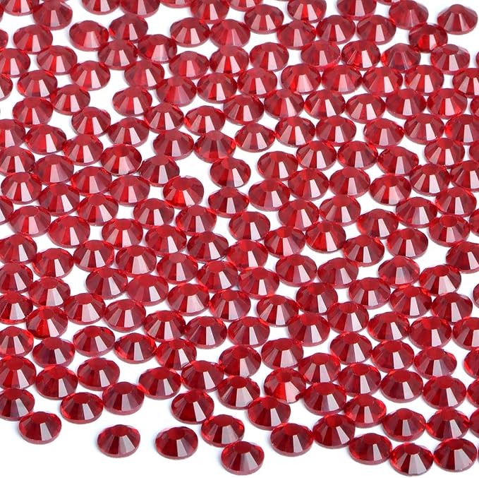 2880 Pieces SS4 Siam Hotfix Rhinestones Flatback Round Crystal Glass Rhinestones Gems for Crafts Nail Face Art Clothes Shoes Bags DIY