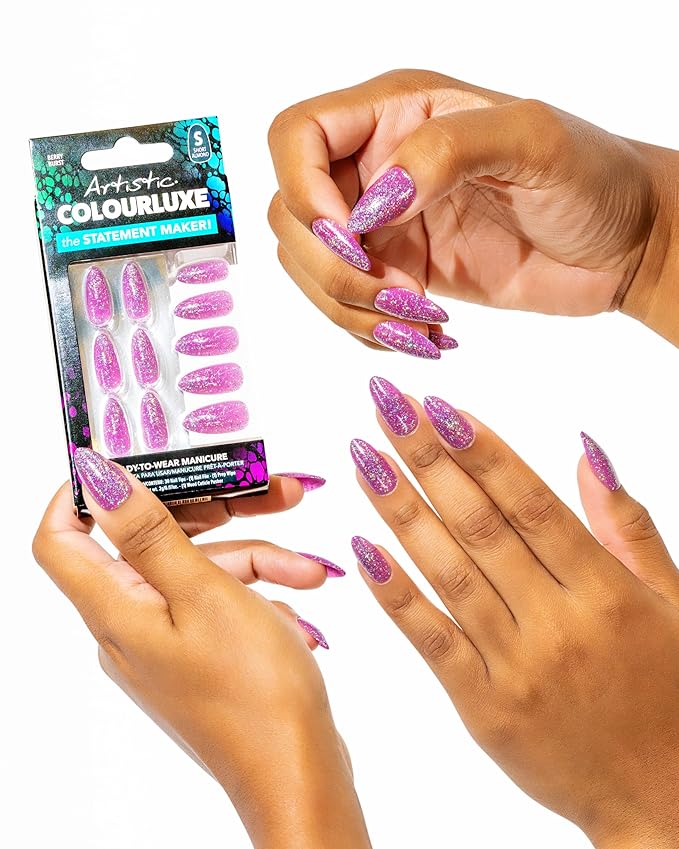 Artistic Colourluxe Press-On Tips - Kit Colourluxe Press-On Tips - Kits Nails - 30 Nails (Berry Burst, Kit)