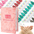 Magnetic Nail Swatch Book,120 Nail Color Display Book with 120 Magnetic Tips,Professional Nail Salon Color Display Book for Easy Preview & Storage