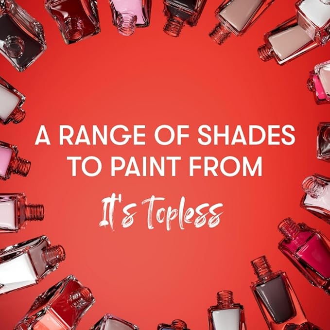 Nails Inc It's Topless Gel-Like Nail Polish, 4-in-1 Base Coat, Treatment, Color & Top Coat, Long Lasting, Strong, Chip Free Nails, Glossy Salon Quality Manicure, Air Dry, Camilla, 0.47 Fl Oz