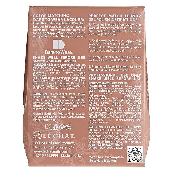 LECHAT Lechat Perfect Match Nail Polish, Cocoa Kisses, 0.5 fluid_ounces