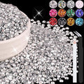 6000PCS 4mm Resin Rhinestones Bulk for Crafting (Silver), Flatback Bedazzling Crystals for Crafts DIY Nail Decoration, Gems Charms for Tumbler Shoes Clothing Fabric with Pickup Pen and Tweezers