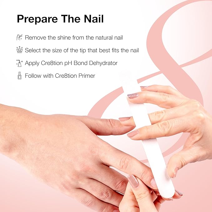 Cre8tion Soft Gel Nail Tips, Short Stiletto Shape, 602 Tips in 14 Sizes (00-9) for Professional Nail Extensions