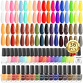 Morovan Nail Polish Set Fingernail: 2026 Spring Summer Gift 36PC Glitter Bright Air Quick Dry Nail Polish Kit with 2-in-1 Base Top Coat Regular Pack Finger Nail Art DIY Home for Women Girls 0.18 FI oz
