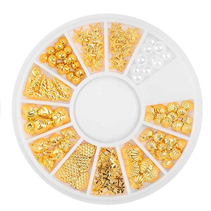 Nail Art 3D Caviar Beads Mini Metal Ball Gold Studs and Silver Micro Steel Beads