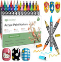 Nail Art Pens 24 Color Set Nail Polish Pens Marker, Acrylic Paint Markers with 3 Types of Pen Tips (0.5/1.0/3.0mm) Non-Toxic Quick-Drying Waterproof for Women DIY Nails Art Design Manicure Tools