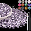 4000PCS 5mm Resin Rhinestones in Bulk (Light Purple), Bedazzling Flatback Crystals Rhinestones for Crafting DIY Nail Decoration, Gems Diomand Charms for Tumbler Shoes Clothing Fabric