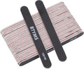 BTYMS 25 Count Nail Files for Acrylic Nails and Natural Nails 100/180 Grit Black Nail Buffers Double Sided Emery Boards Fingernail Files