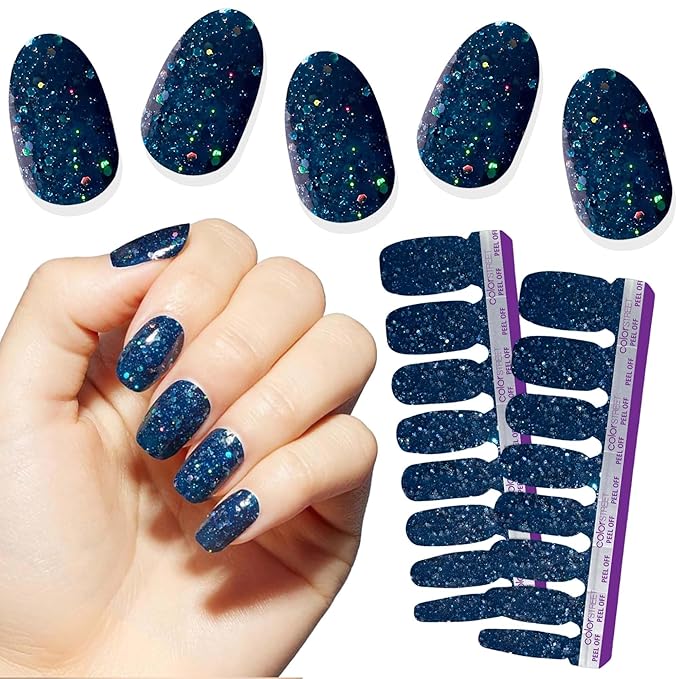 Color Street Oceans Apart Glitter Nail Strips