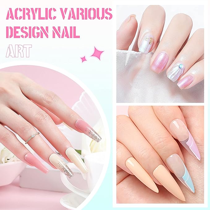 Aijimei 5pcs Acrylic Nail Brush Kit - Professional Manicure Tool for DIY and Salon