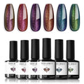 modelones Chameleon Gel Nail Polish Set - 6 Colors Winter Aurora Gel Polish Kit Blue Green Purple Red Brown Glitter Gel Polish Soak Off LED Nail Lamp Gel Nail Kit Home Gift DIY Salon for Women