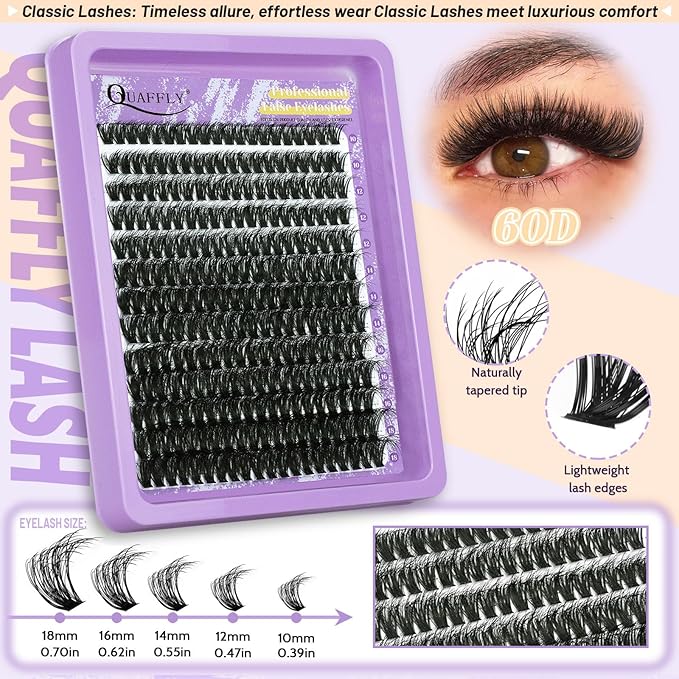 Lash Clusters Kit 60D+80D Individual Spikes Lashes Manga Eyelash Clusters D Curl DIY Eyelash Extension Kit with Lash Bond & Seal Lash Remover Tweezer Brush*10 for Anime Eyelashes