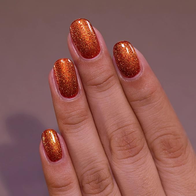 ILNP Pumpkin Patch - Vivid Burnt Orange Shimmer Nail Polish