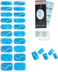 Cat Eye-Inspired 20pcs Semi Cured Gel Nail Strips - Salon-Grade DIY Wraps with Glaze Texture, Easy Application, UV Light Required for Stylish Nails