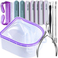 FANDAMEI Nail Soaking Bowl, Nail Soak Off Bowl, Dip Powder Remover Tools, Nail Remover Bowl, Manicure Bowls Nail Soaking, Cuticle Kit