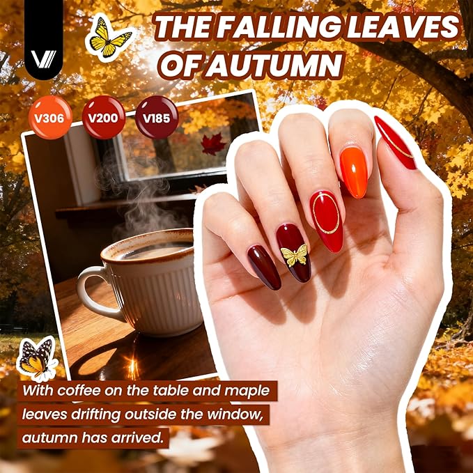 VANREESA 84 Pcs Gel Nail Polish Kit with U V Light and Almond Nail Tips -40 All Seasons Colors Gel Polish Set with 5 Pcs Base Top Coat Gel Nail Kit for Beginners with Everything Gifts for Women