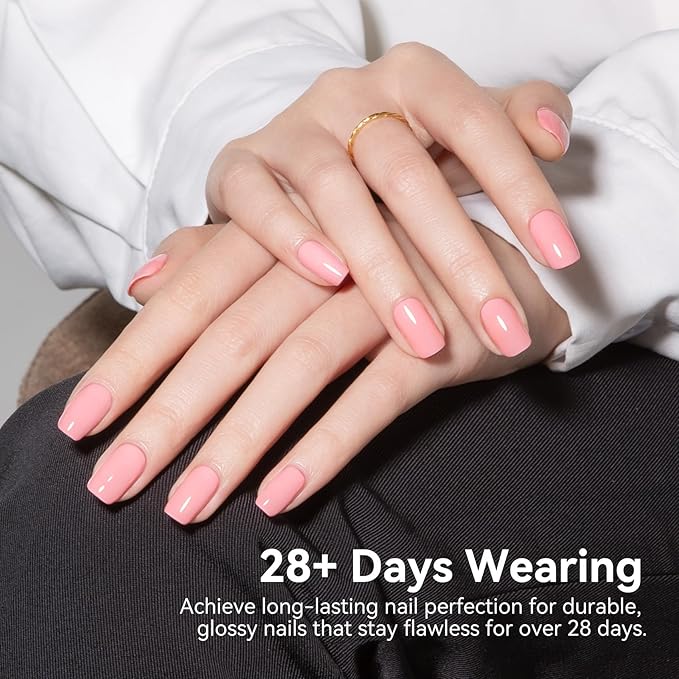 MAYCHAO 2 Pcs Gel Top Coat and Builder Gel Base Set- High Gloss Shiny Long Lasting Base Builder Nail Polish, Soak Off Nail Art Home and Professional Manicure