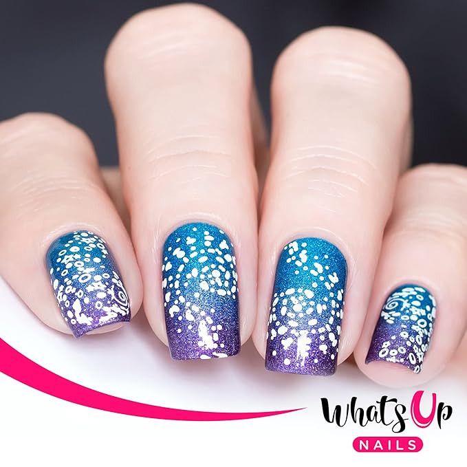 Whats Up Nails - Christmas New Year Winter Nail Stamping Plates (A022, B065) for Nail Art Design