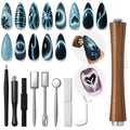 modelones Cat Eye Magnet Set for Nails, Heart Cateye Powerful 3 IN One Magnetic Pen Nail Design Square Double Head Round Magnets Tool Glassy Moon French Flower Cats Eye Effect Manicure DIY Gift