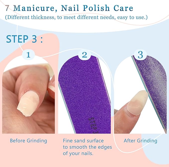 6-Pack All-in-One Nail Buffer - Effortlessly Create Smooth and Shiny Nails