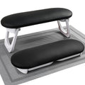 Nail Arm Rest, Professional Foldable PU Leather Nail Hand Rest with PVC Table Mat for Acrylic Nails, Soft Nail Hand Pillow Non-slip for Manicure Salon Use (higher-Black)