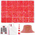 20000Pcs Red Flatback Jelly Resin Rhinestones for Bedazzling, Mix Sizes Crystal Rhinestones Gems, Red Gems Bedazzling for Crafting, Flatback Rhinestone for DIY Face Makeup Crafts Tumblers