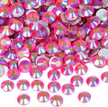 288PCS Art Nail Rhinestones Non Hotfix Glue Fix Round Crystals Glass Flatback for DIY Jewelry Making with one Picking Pen (ss30 288pcs, Siam AB)