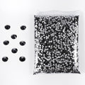 SS3-SS20 Crystal Glass Rhinestone Round Shape Flatbase Strass for DIY Nail Art Decorations Craft Making 14400PCS/Bag (SS10：2.7-2.8mm, Black)