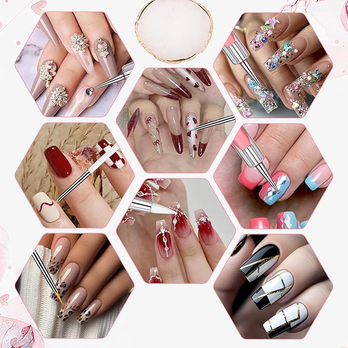 21 PCS Nail Art Brushes Nail Art Tool Set Resin Pallete Nails Pallet for Nails Design Brush Dotting Tools Painting Brushes Sculpture Pen Makeup Display Board for Home Salon