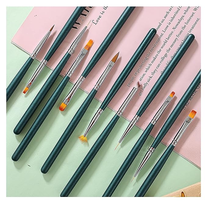 KAAGEE 3pcs Ombre Nail Brush Nail Paint Pen for Lace Line Gradient Color Ombre Brush for Gel Nails Manicure Pen Nail Art Brushes Nail Design Brushes Acrylic Nail Polish Tools
